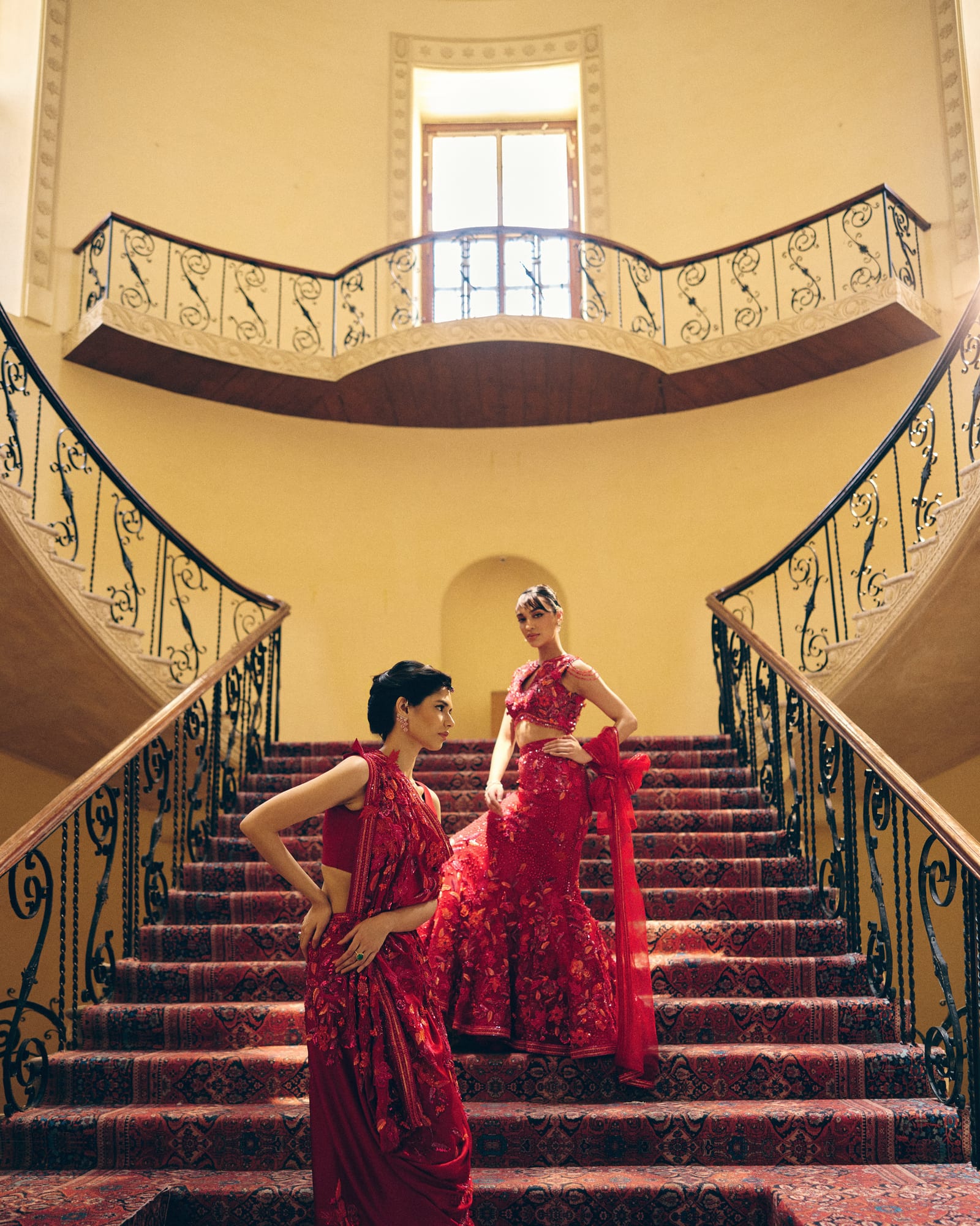 Aurelle crimson couture portrait