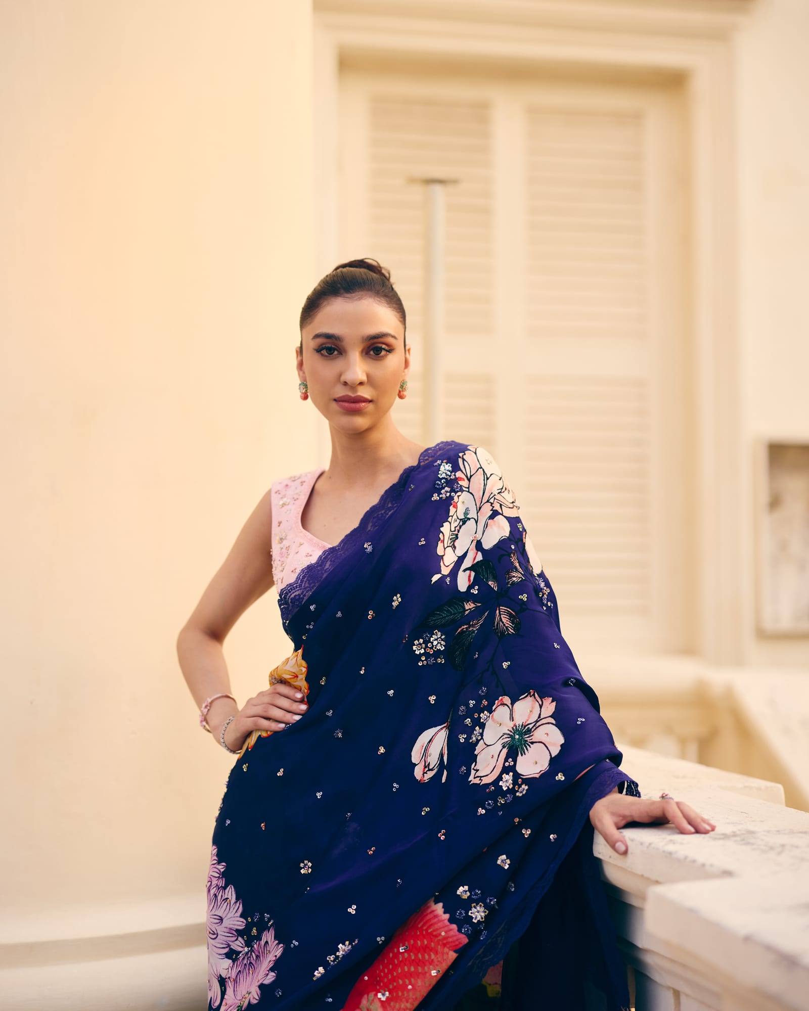 Blue Aqua Saree Set — Aurelle collection — image 1