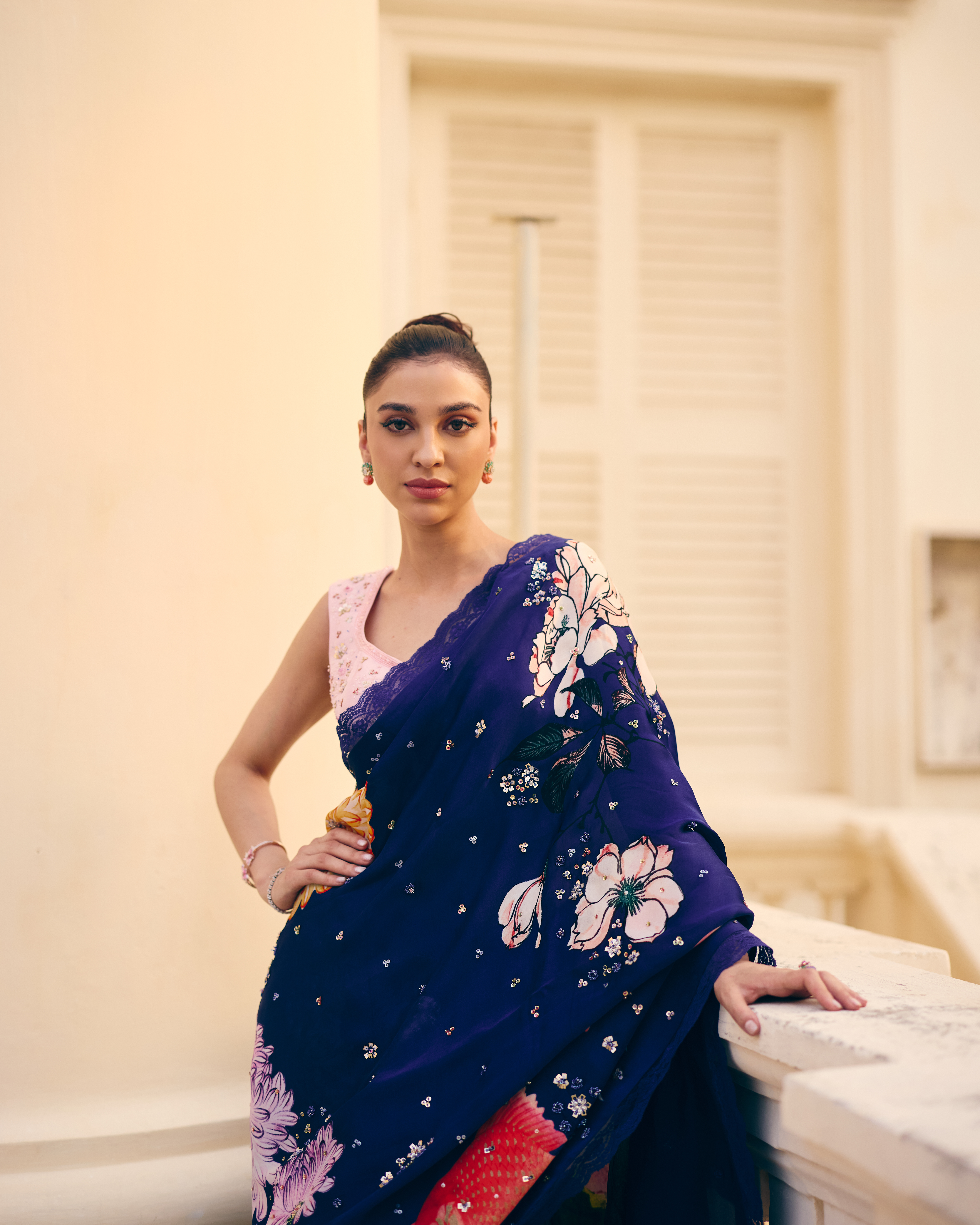 Blue Aqua Saree Set — Aurelle collection — image 1