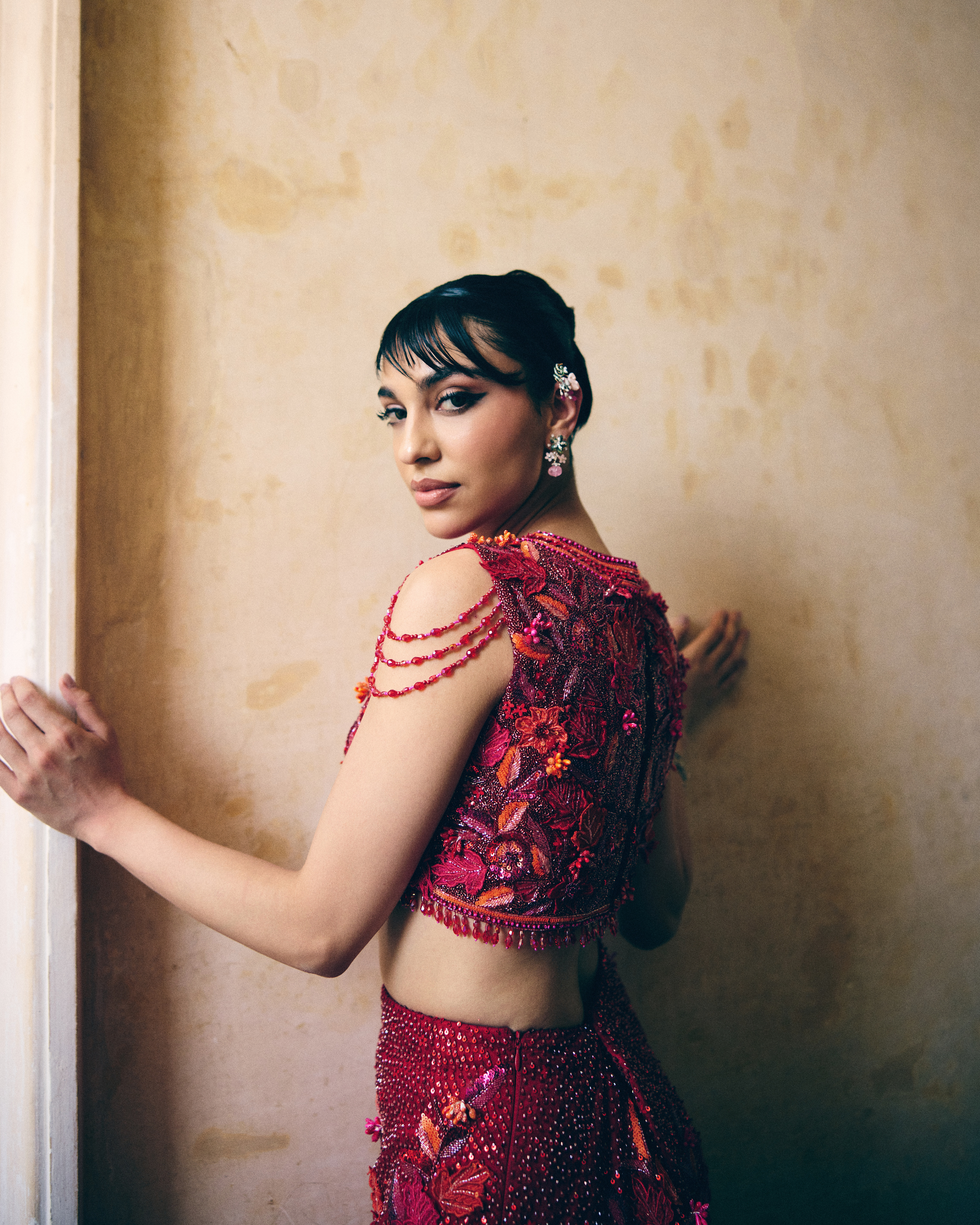 Red Lilian Lehenga Set — Aurelle collection — image 2