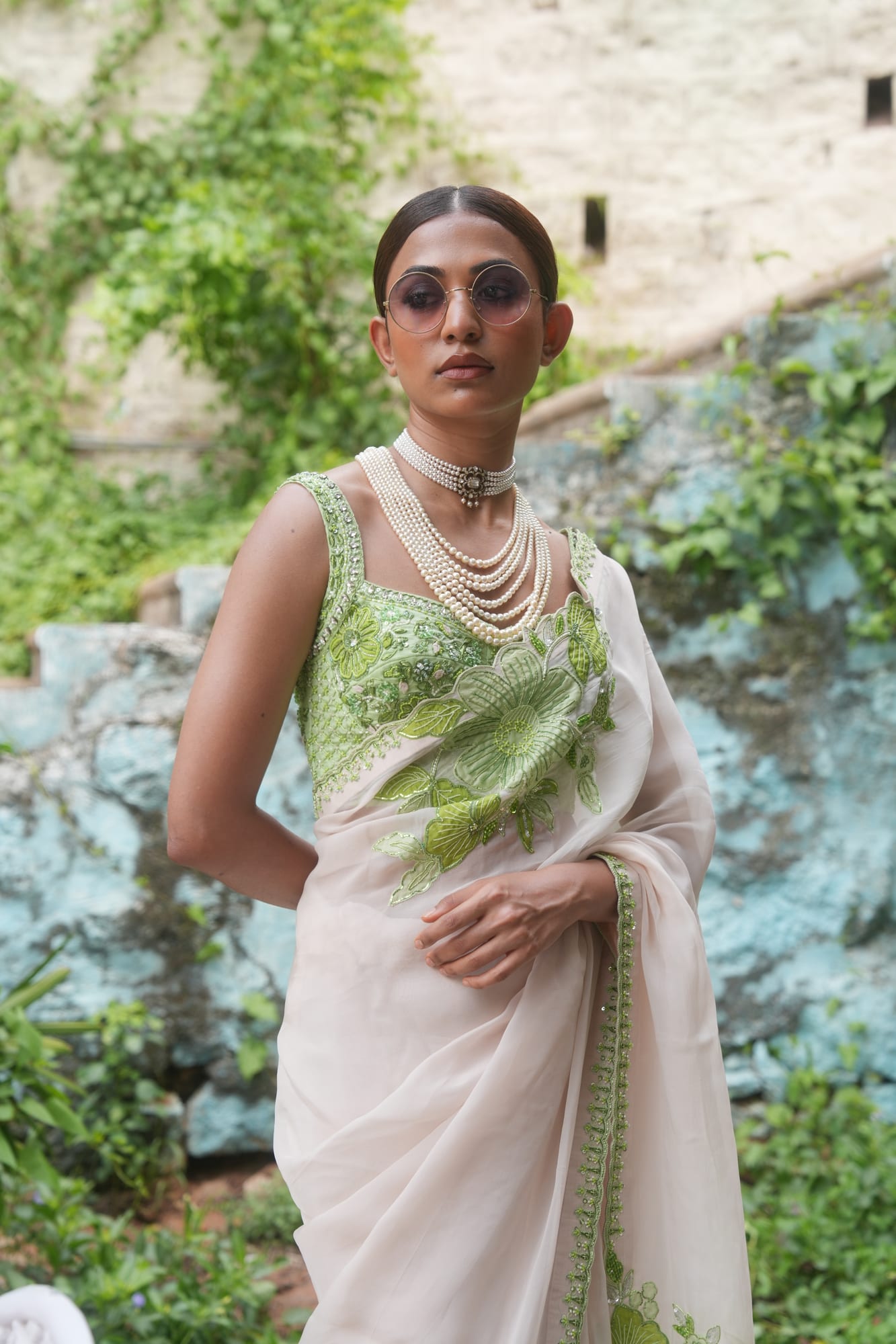 Aurelia Bloom Saree Set — Solace collection — image 1