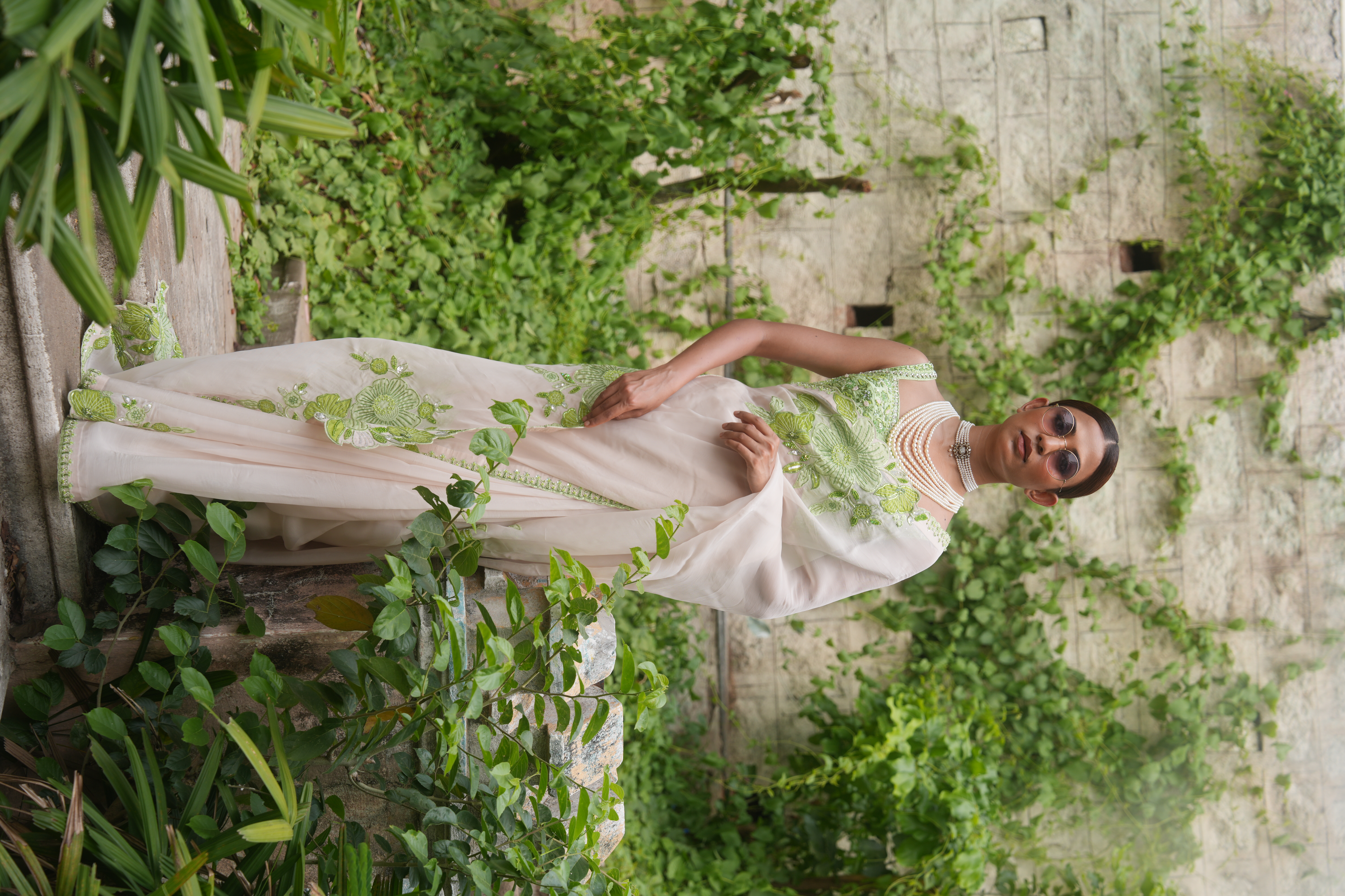 Aurelia Bloom Saree Set — Solace collection — image 2