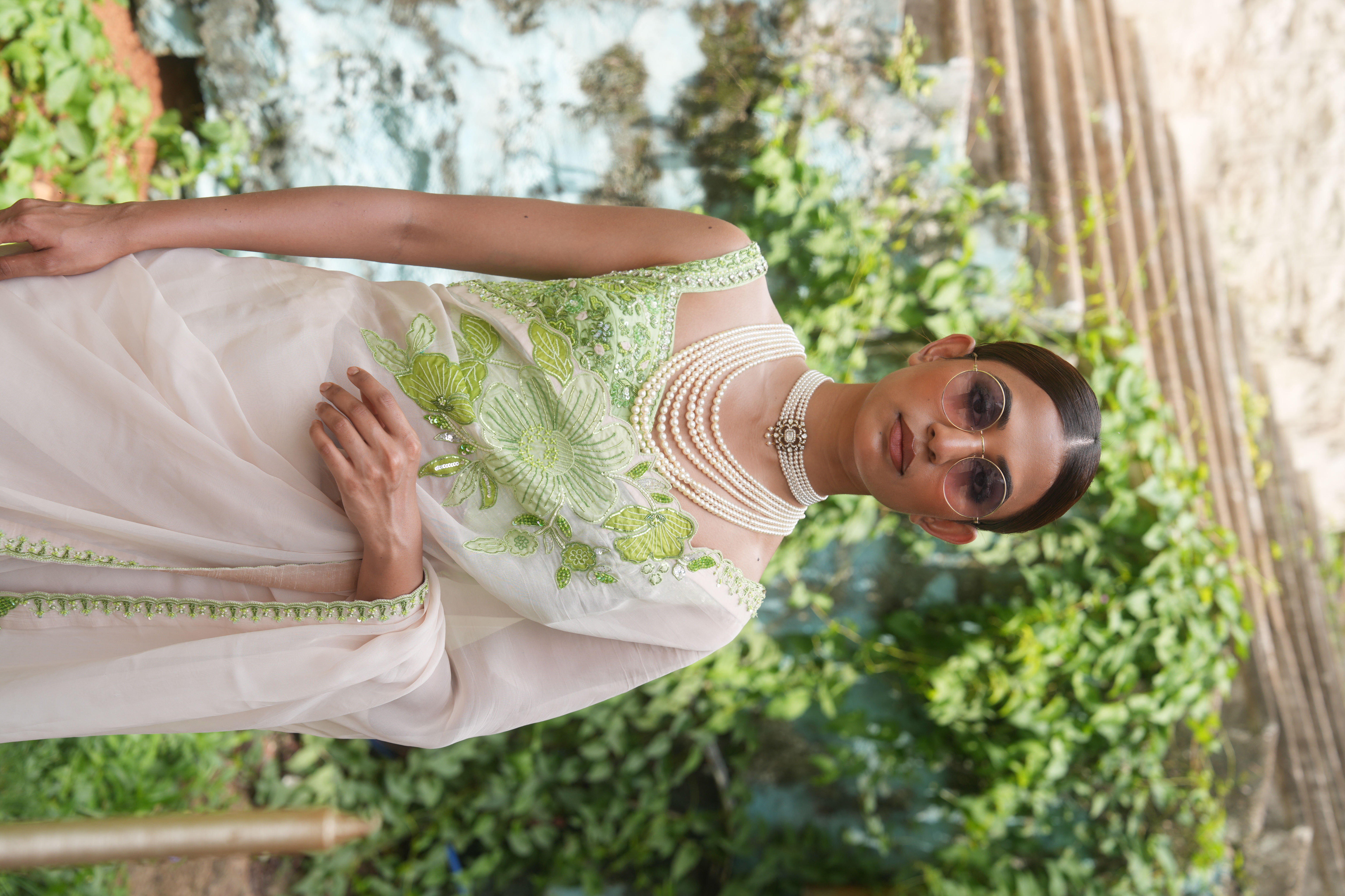 Aurelia Bloom Saree Set — Solace collection — image 4